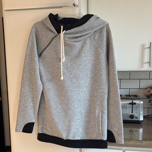 Vanilla Bay Gray and Black Hooded Sweatshirt